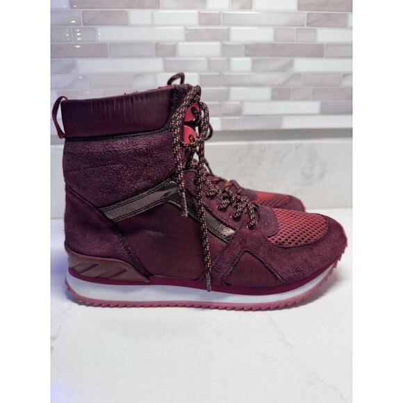 Aldo Women’s Suede High Top Sneakers Size 6.5 Outdoor Hiking Gorpcore - Picture 2 of 12